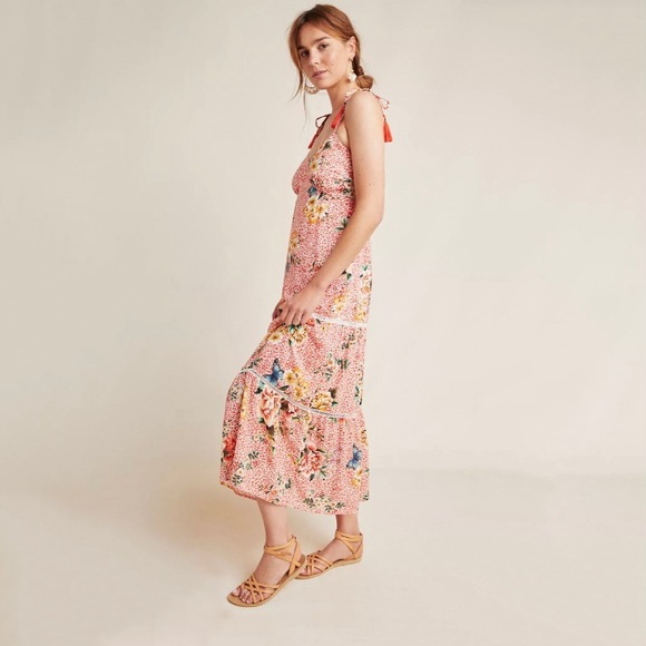 NWT Farm Rio for Anthropologie Verbena MIDI Dress Small - Picture 2 of 8